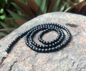 matte black onyx 3mm round beads