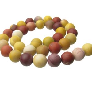 matte mookaite 10mm round gemstone beads