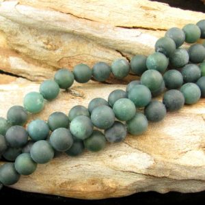 matte moss agate gemstone beads 10mm