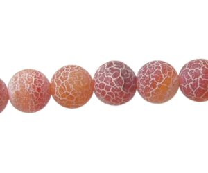 matte red agate 8mm round beads