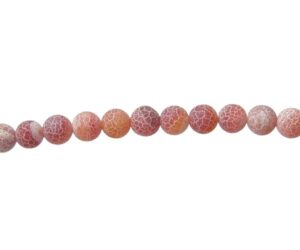 matte red agate 8mm round beads