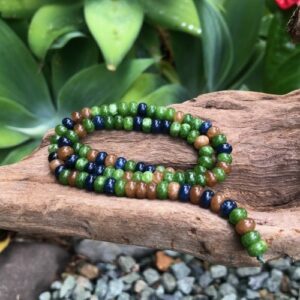 multi green jade gemstone rondelle beads