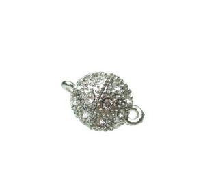 silver rhinestone magnetic clasp