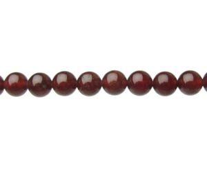 orange garnet 6mm round beads