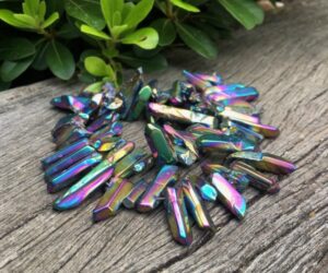 rainbow crystal quartz points beads