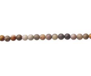 black picasso jasper 4mm round gemstone beads