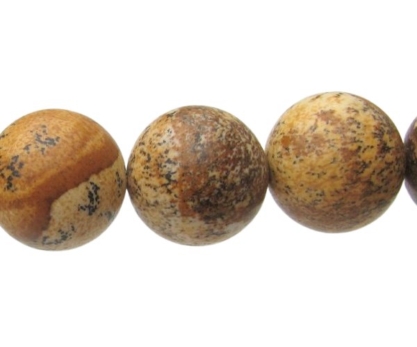 picture jasper 14mm round large gemstone beads