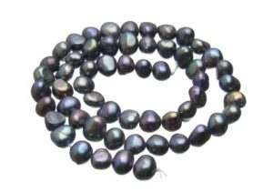 Peacock Nugget Freshwater Pearls approx. 7-8mm [strand]
