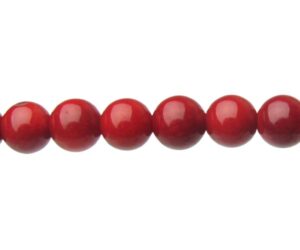 red coral round beads natural australia