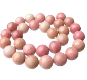 rhodonite 12mm round gemstone beads
