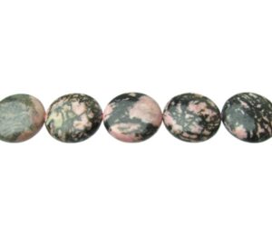 rhodonite large disc gemstone beads natural crystals australia