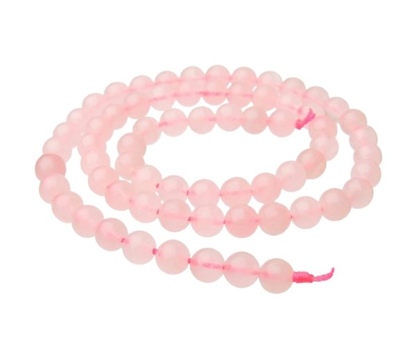 rose quartz 6mm round gemstone beads