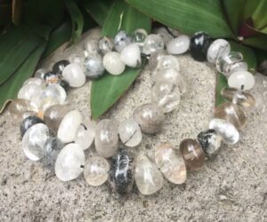 Tourmalinated Quartz natural gemstone beads