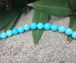 Turquoise Howlite gemstone round beads
