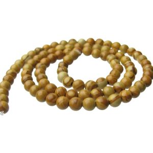 wood jasper round beads 4mm