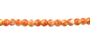 orange marble glass beads 8mm