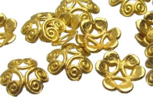 Gold Bead Caps 12mm