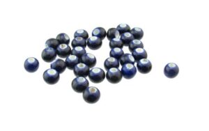 deep blue ceramic macrame beads