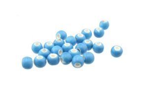 blue ceramic macrame beads
