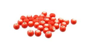 red ceramic macrame beads