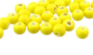 yellow ceramic beads big hole