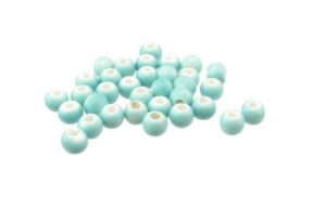 turquoise round ceramic beads