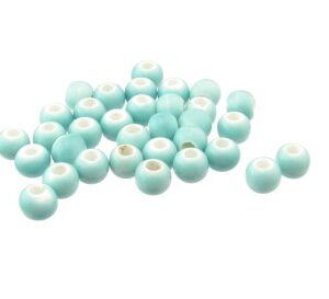 turquoise round ceramic beads