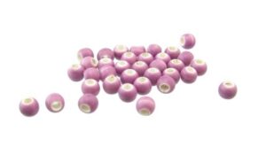 glazed ceramic large hole beads for macrame purple