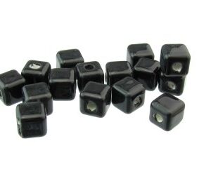 black macrame ceramic beads