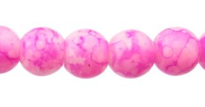 hot pink marble glass beads