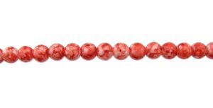 red marble glass beads 8mm