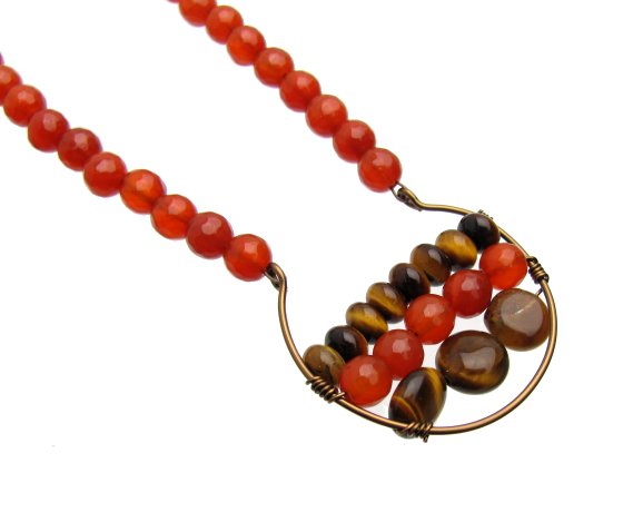 Tiger Eye and Carnelian Necklace