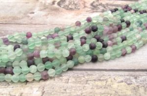 matte fluorite gemstone beads
