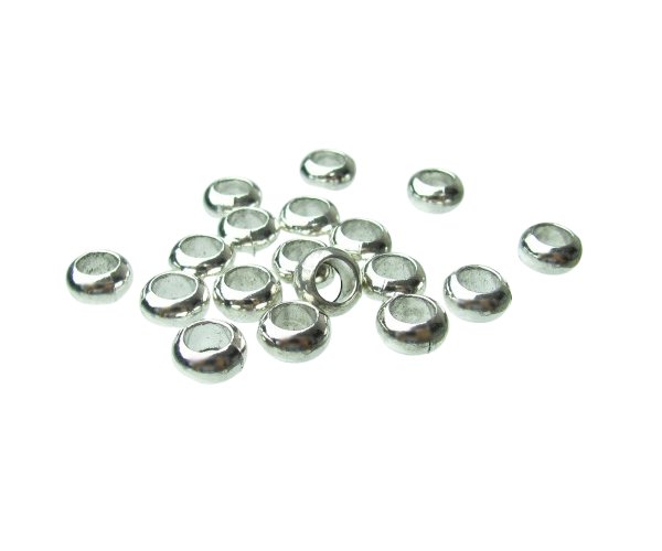 silver large hole spacer beads