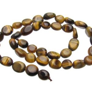 Tiger's Eye gemstone pebble beads