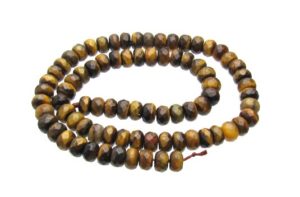 Tiger Eye Beads Faceted Rondelle