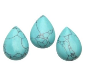 Turquoise Teardrop Cabochon 25mm