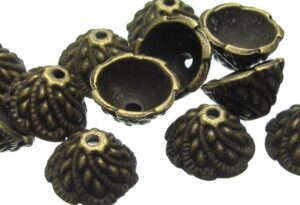 Bronze Cone Bead Caps