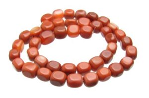 Carnelian Cube Nugget Beads