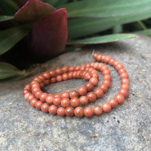 goldstone 4mm round gemstone beads
