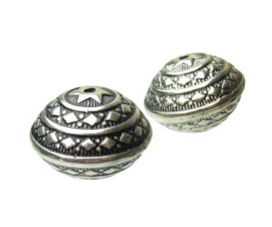 large chunky bali style silver beads