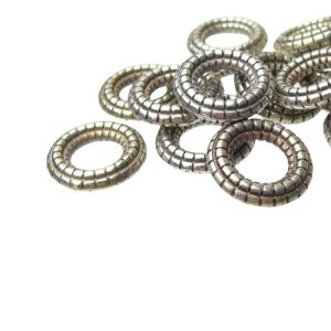 silver plated linking rings plastic ccb