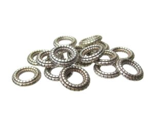 silver plated linking rings plastic ccb