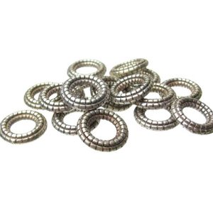 silver plated linking rings plastic ccb