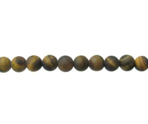 matte tiger eye gemstone round beads 8mm