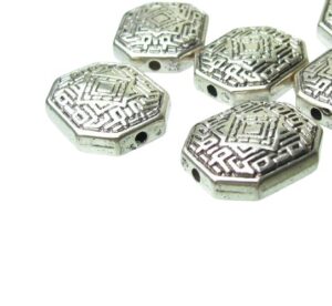 ccb silver plated rectangle plastic beads