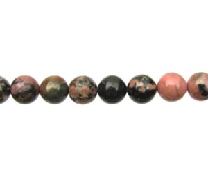 rhodonite 12mm round gemstone beads australia