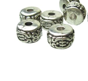 silver wheel beads
