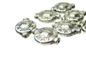 ccb disc with flower beads silver
