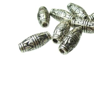 silver plated plastic beads